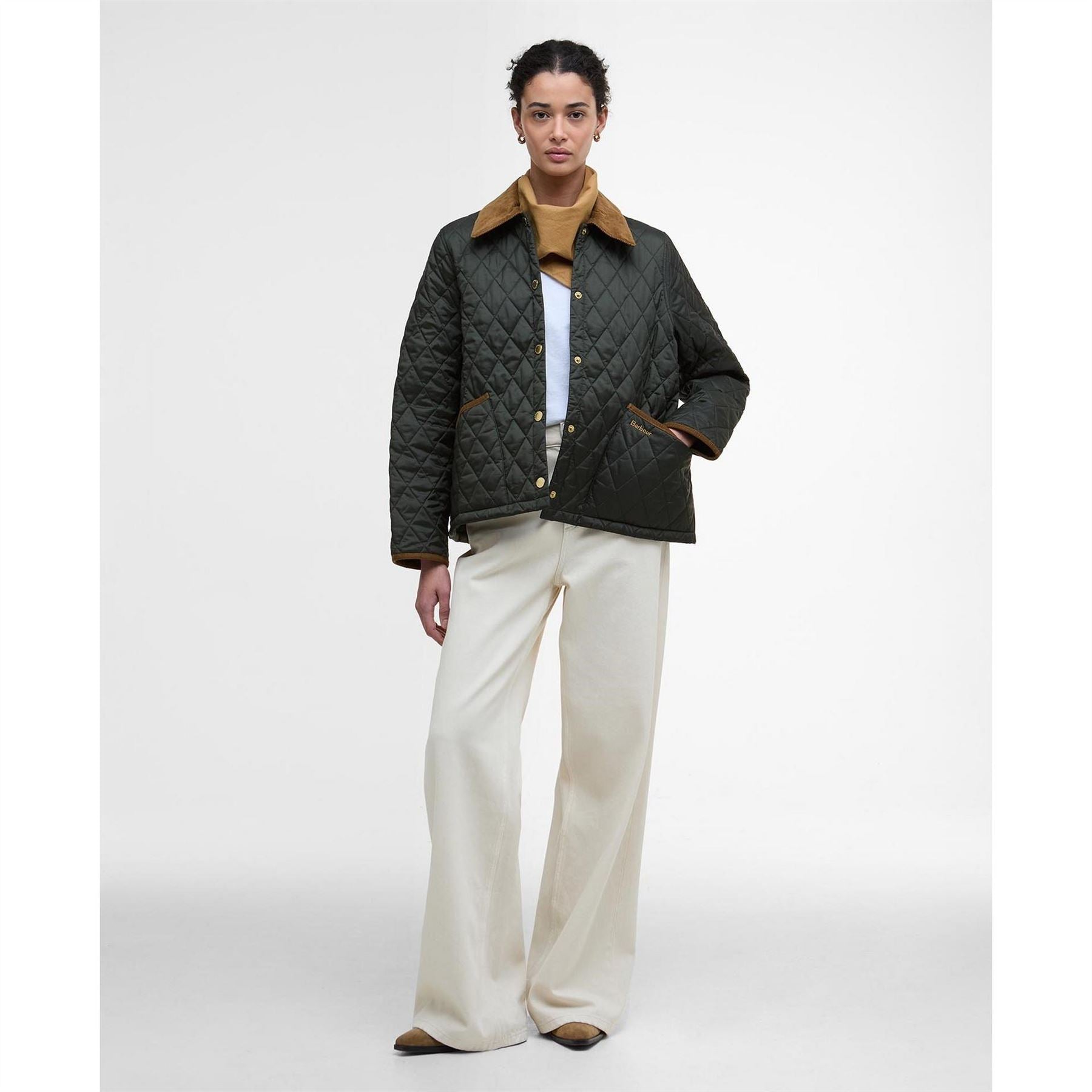 Barbour Cropped Liddesdale Quilted Jacket