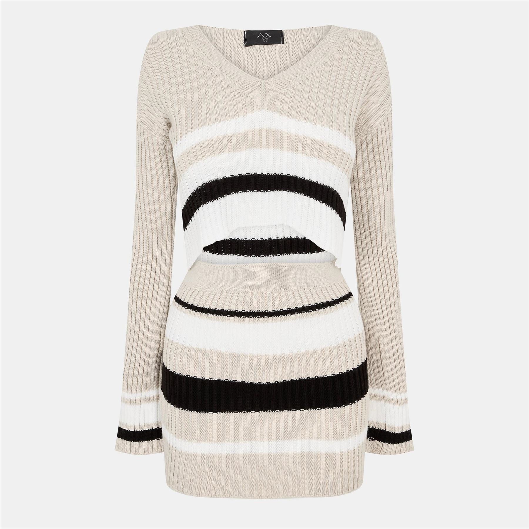 AX Paris Striped Knitted Co Ord