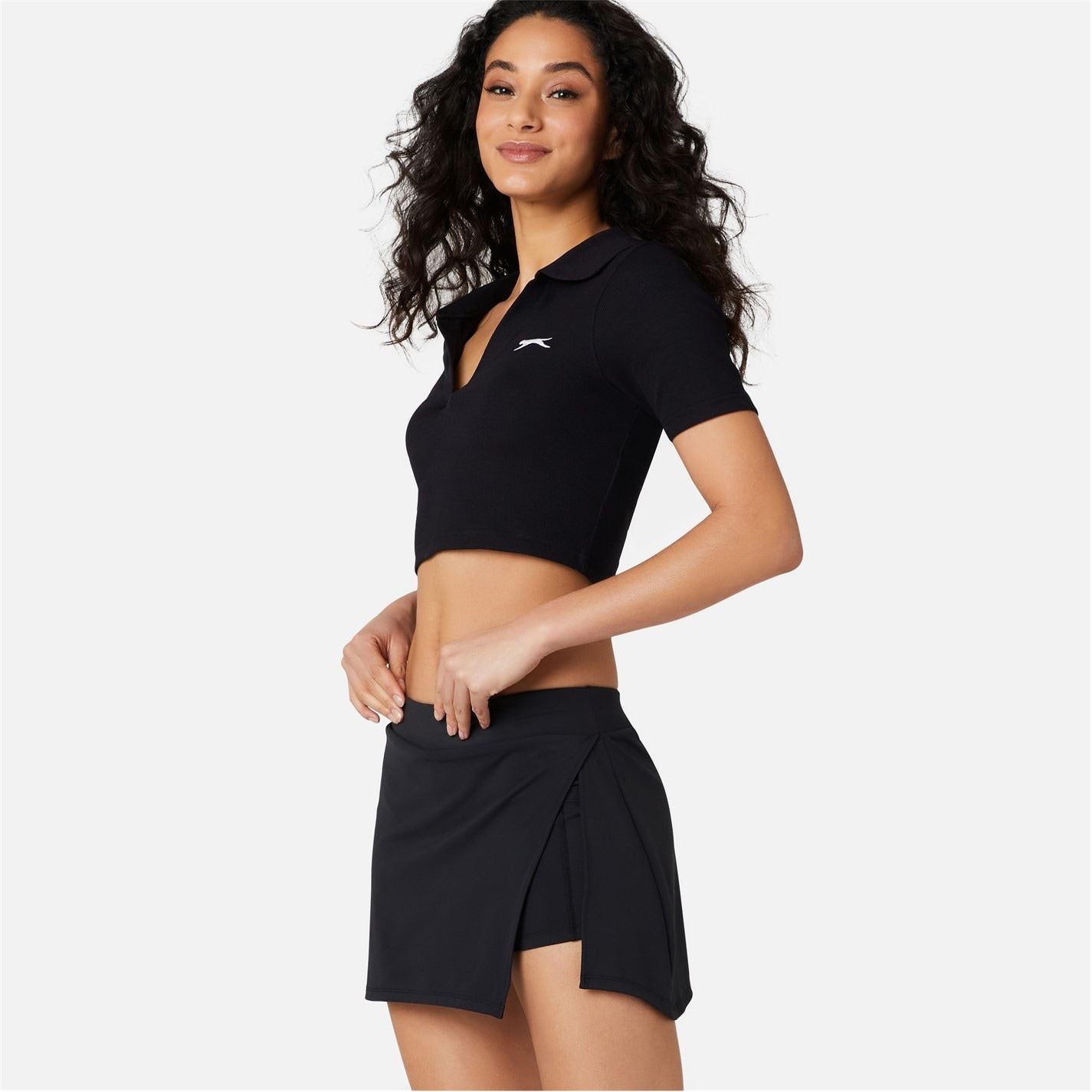 Slazenger Cropped Polo Top