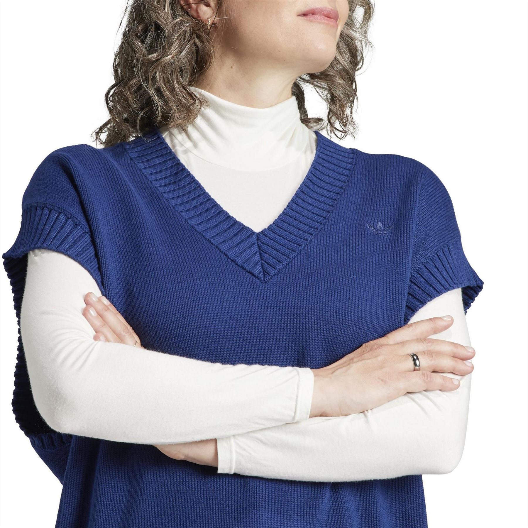 adidas Originals Ribbed Cuff Relaxed Fit Knit Gilet