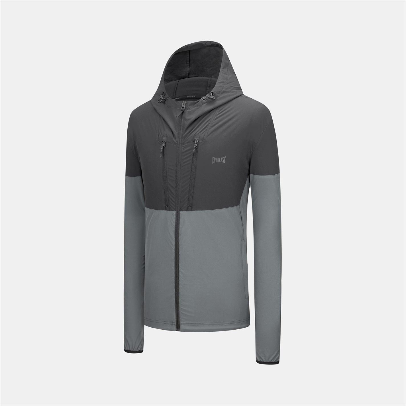 Everlast NRG Color Block Hooded Drawstring Track Jacket with Logo