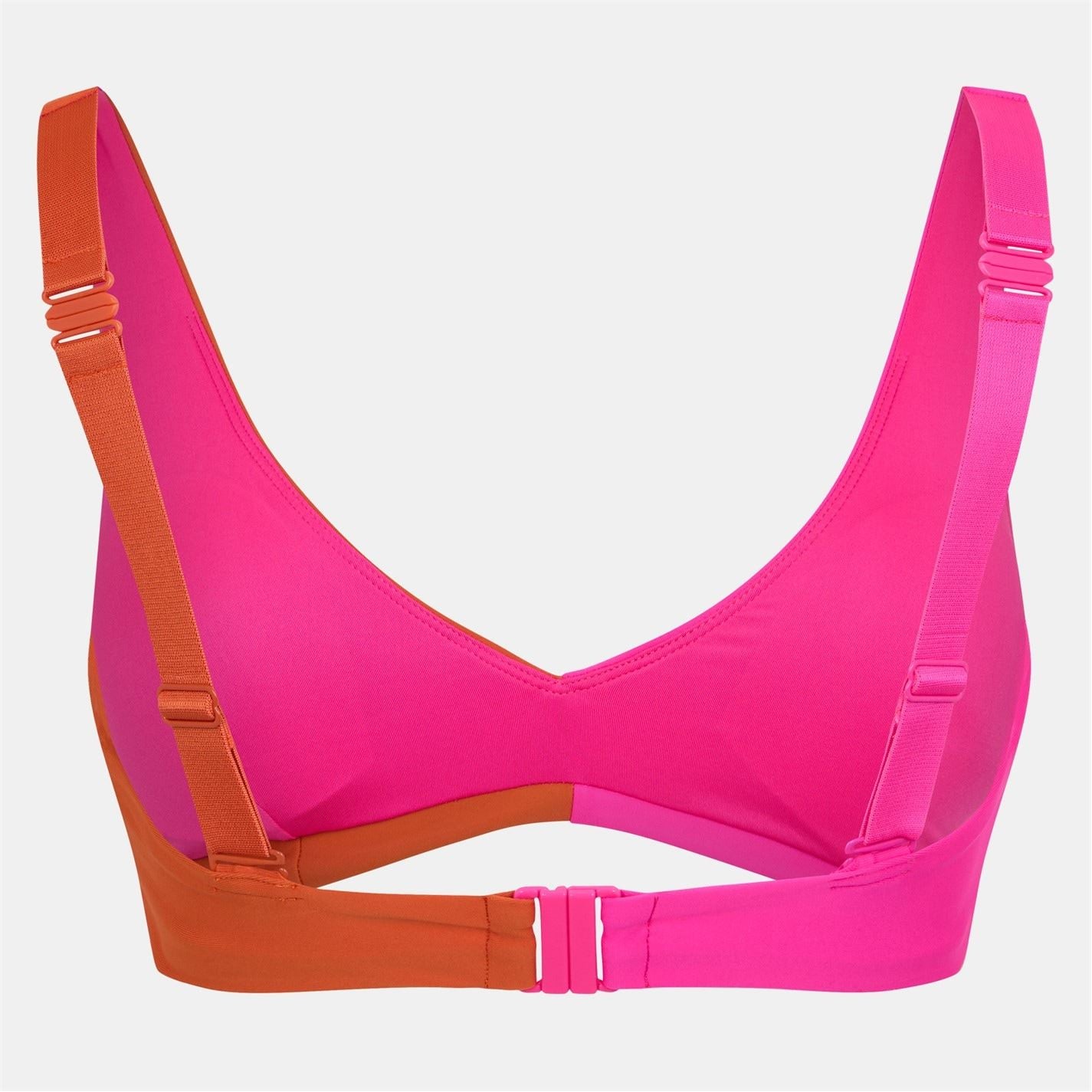 Puma Plunging Neck Color Block Bikini Top