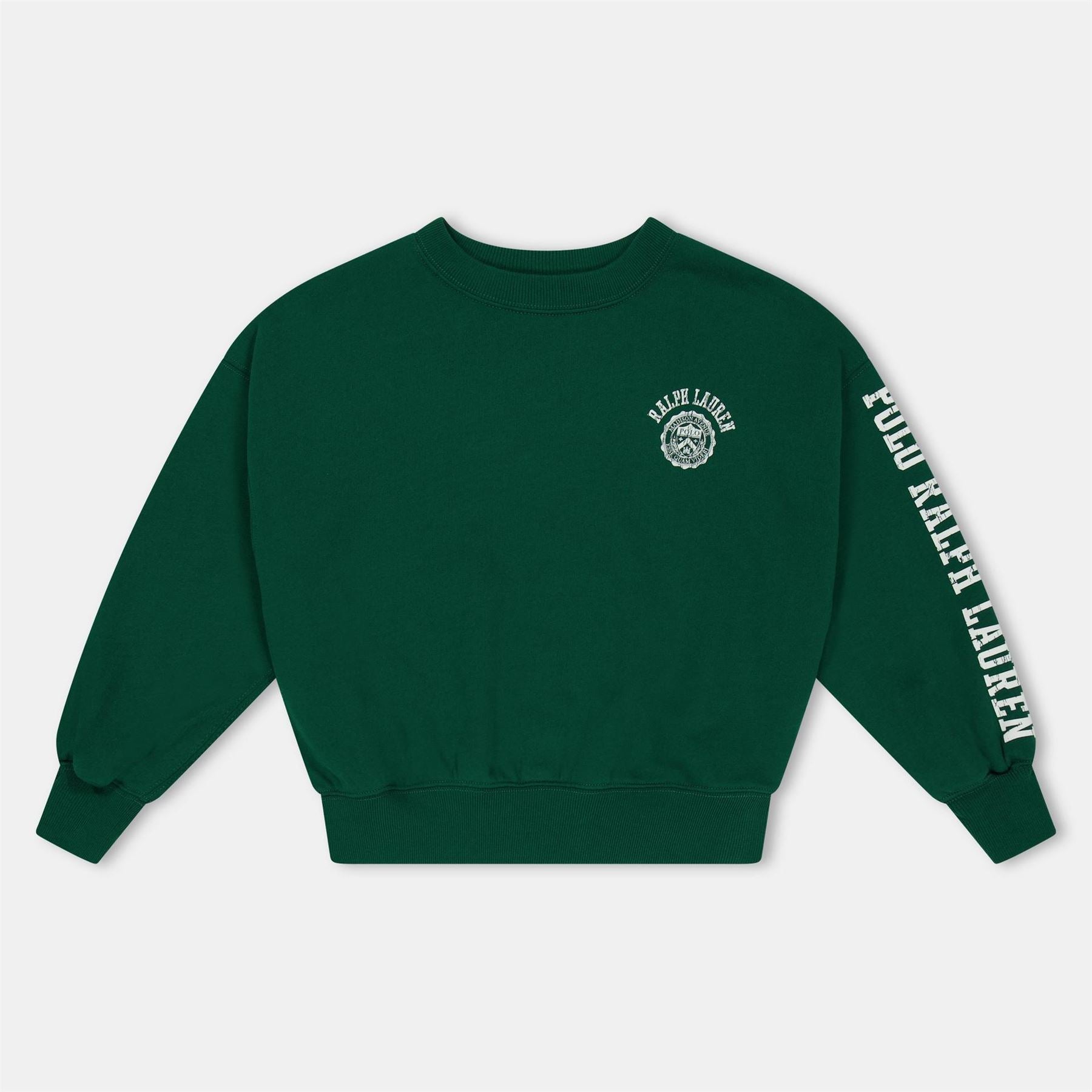 Polo Ralph Lauren Crew Neck Ribbed Collar Long Sleeve Sweatshirt