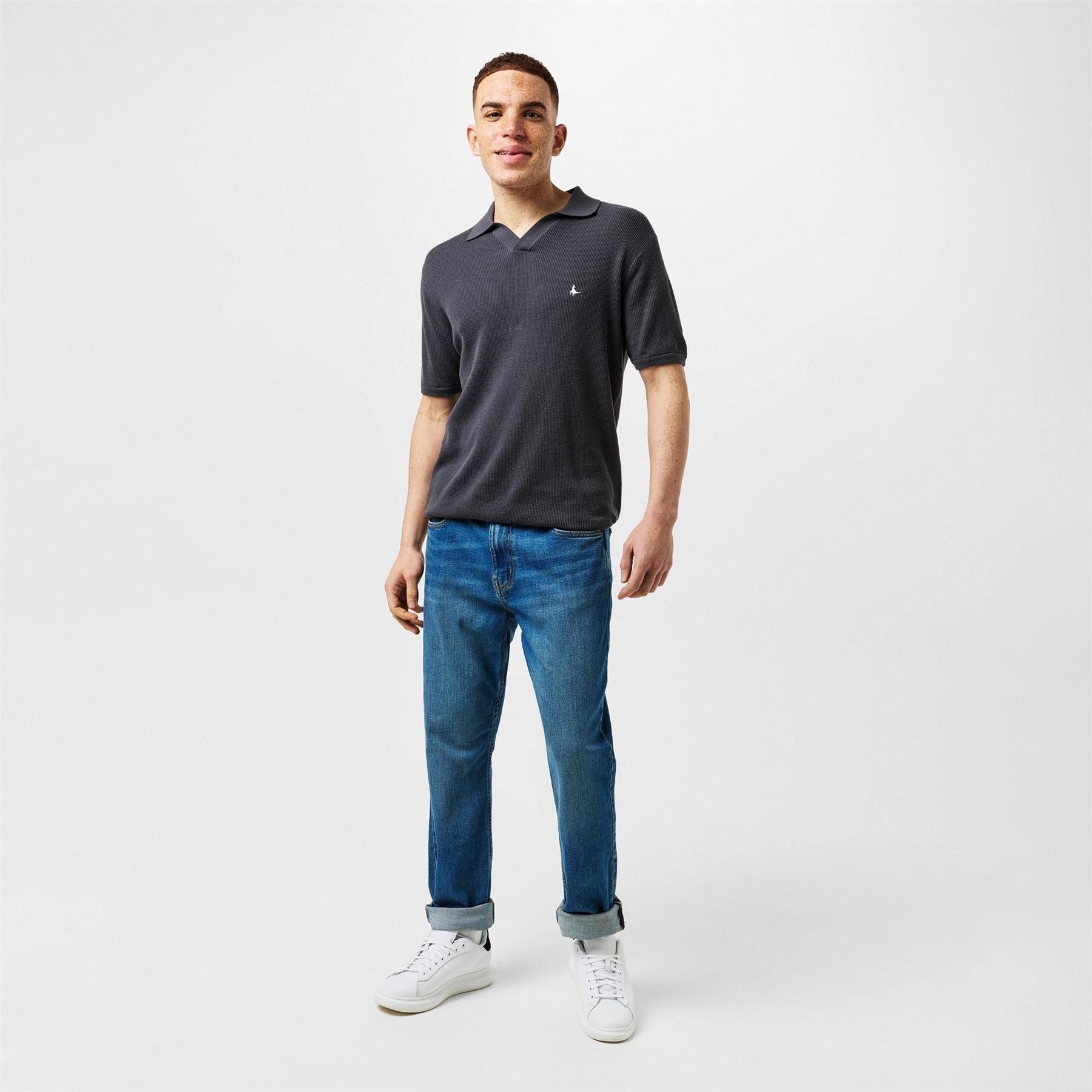 Jack Wills Ottoman Knit Short Sleeve Polo Shirt