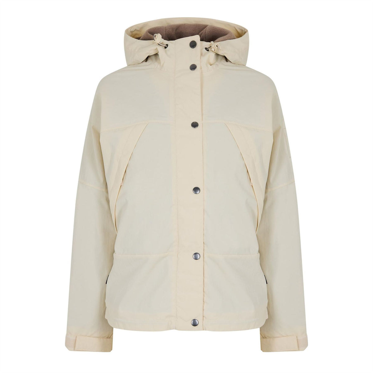 Timberland Winnick Solid Patterned Hooded Snap Button Rain Jacket