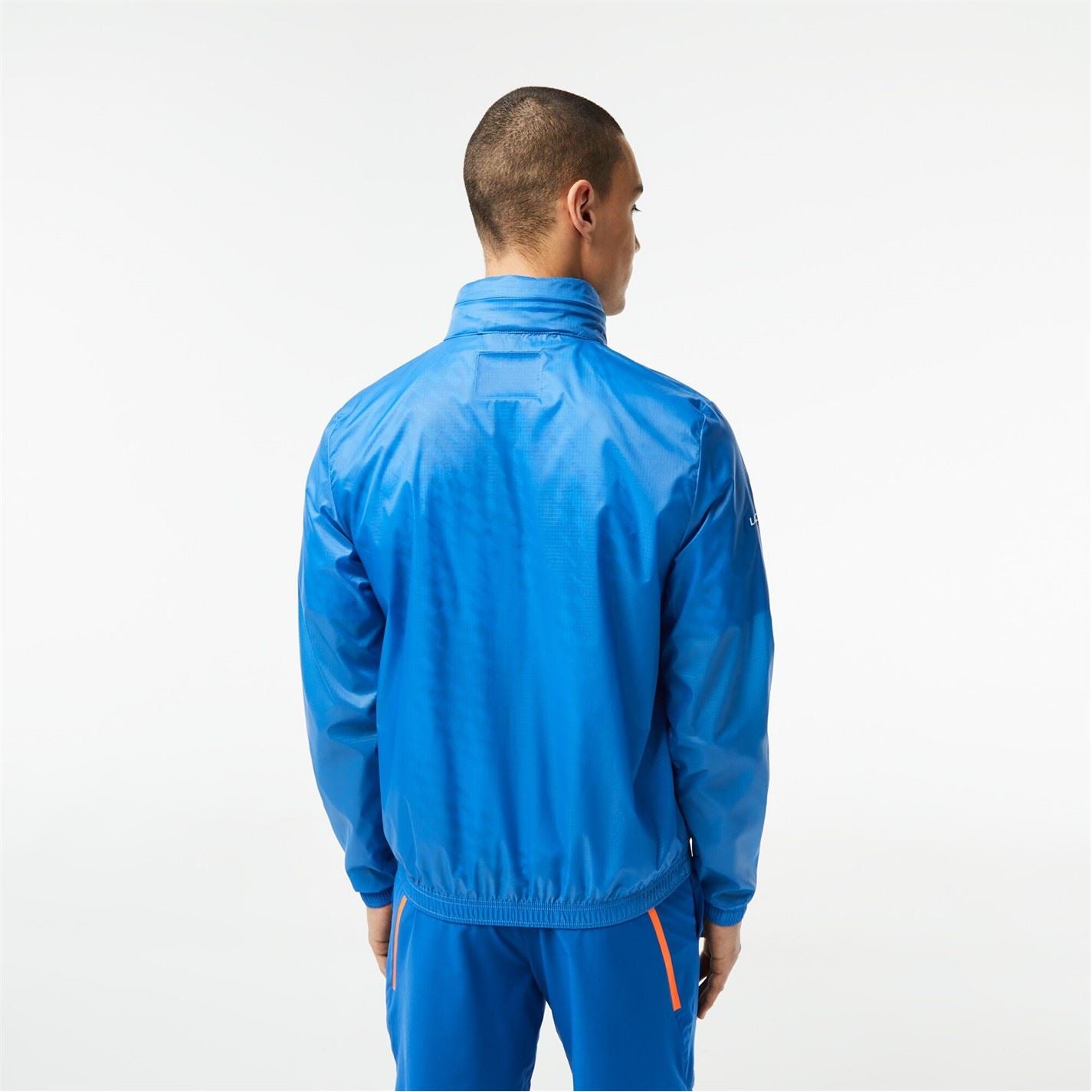 Lacoste Crocodile Print Hooded Rain Jacket
