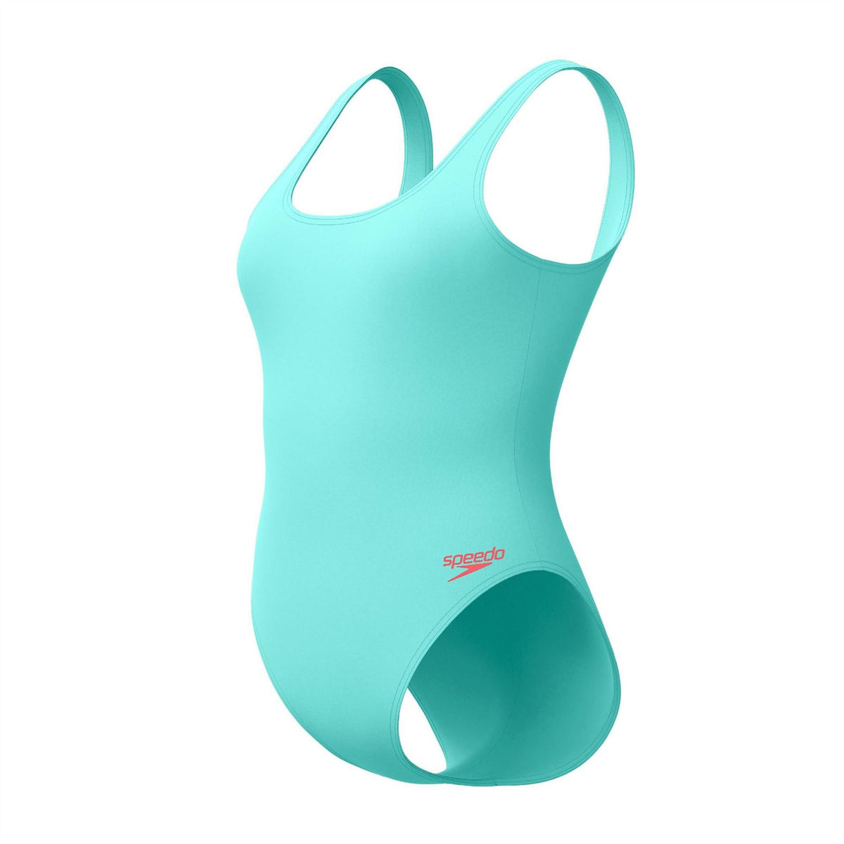 Speedo Textured Deep U Back High Leg One Piece Swimsuit