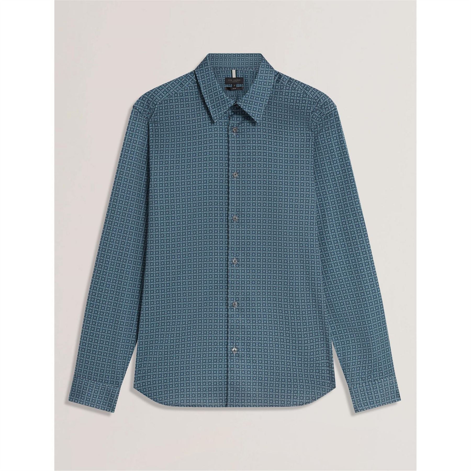 Ted Baker Long Sleeve Geometric Patterned Shirt