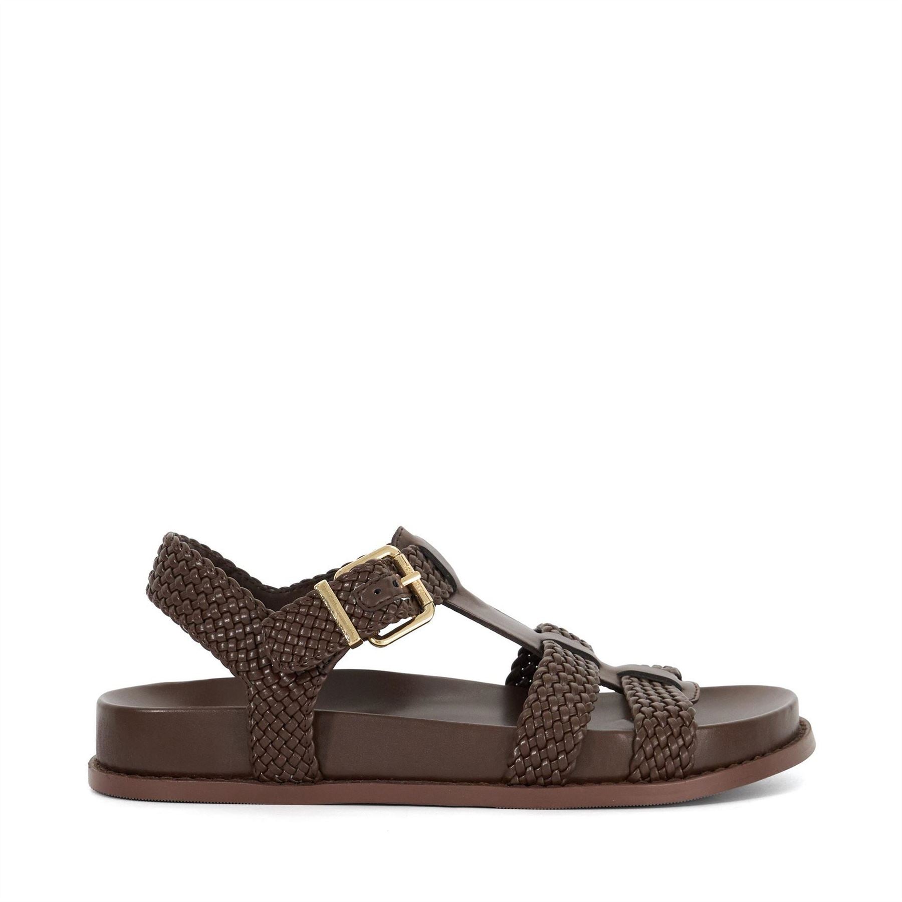 Dune London Lo Looking Open Toe Flat Gladiator Sandals