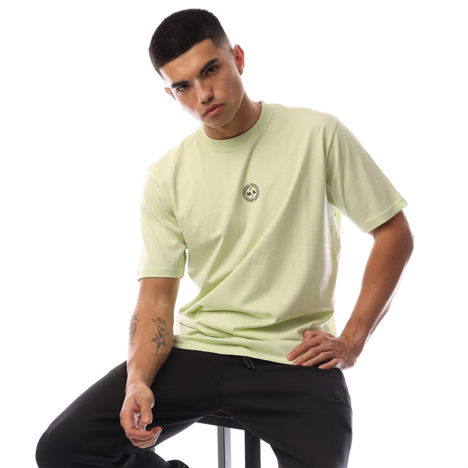 Marshall Artist Crew Neck Ribbed Collar Short Sleeve Jersey T-Shirt