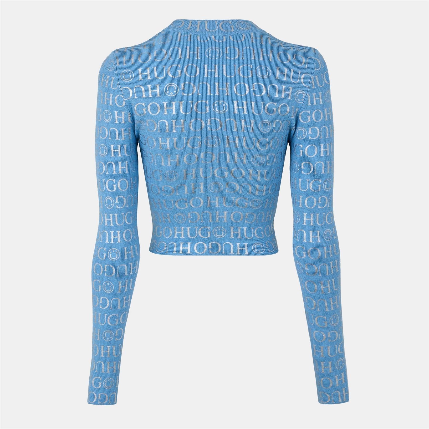 Hugo Cropped Mock Neck Slim Fit Sweater