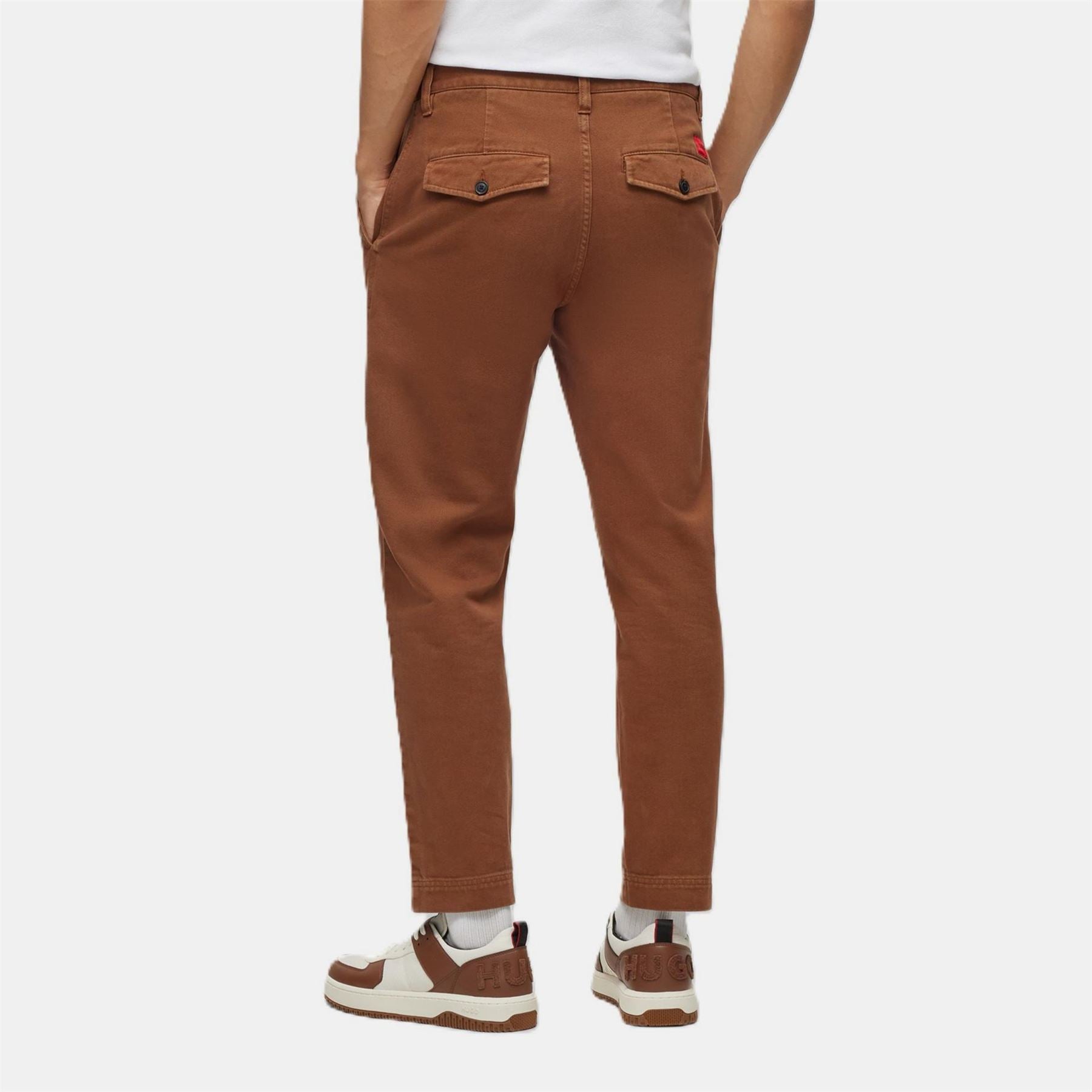 Hugo Zeebo233d Solid Patterned Straight Chinos