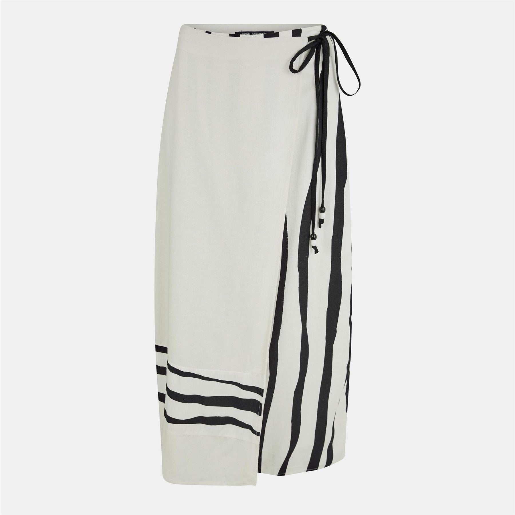 French Connection Genevieve Maxi Stripe Patterned Wrap Skirt