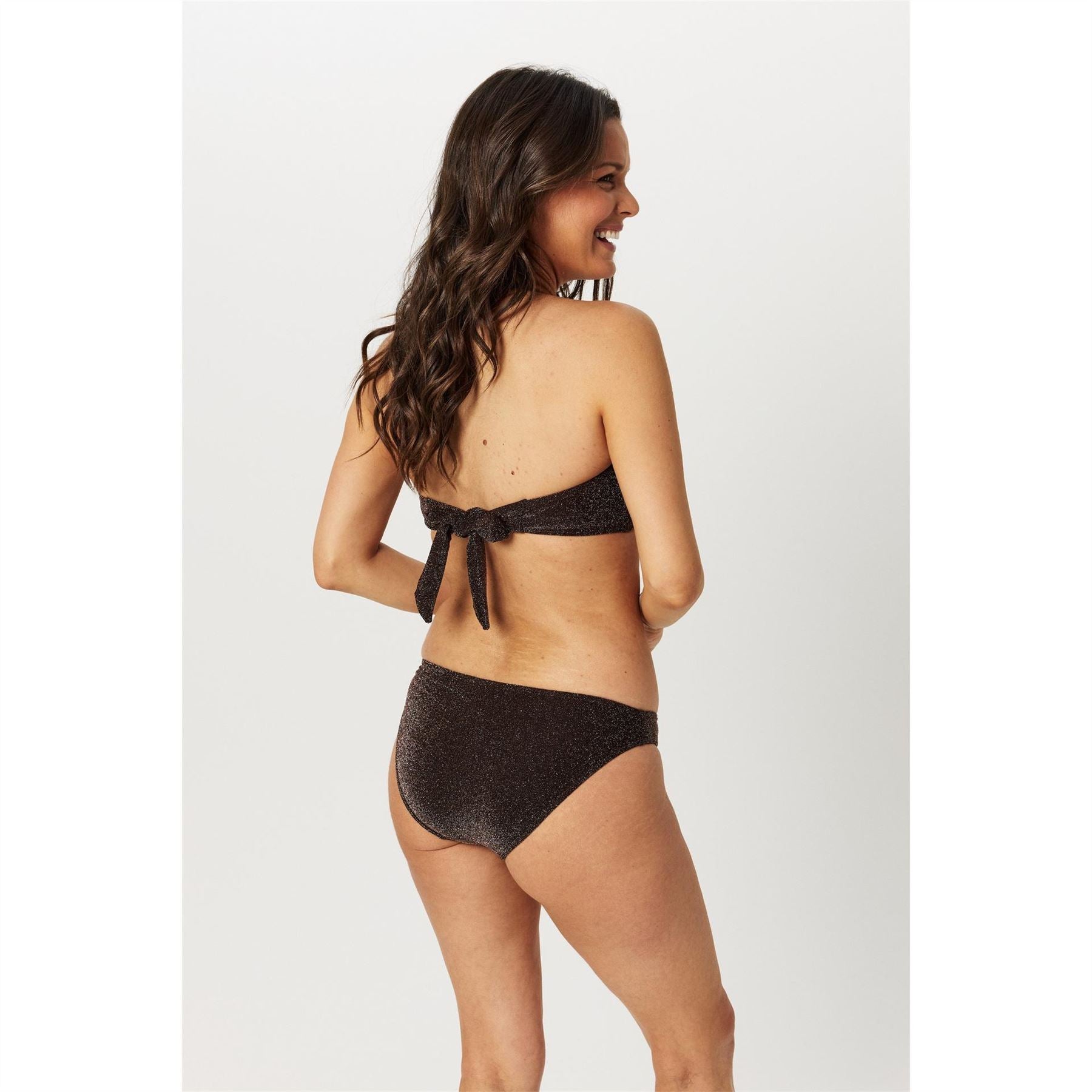 Biba Glitter High Leg Bikini Bottoms
