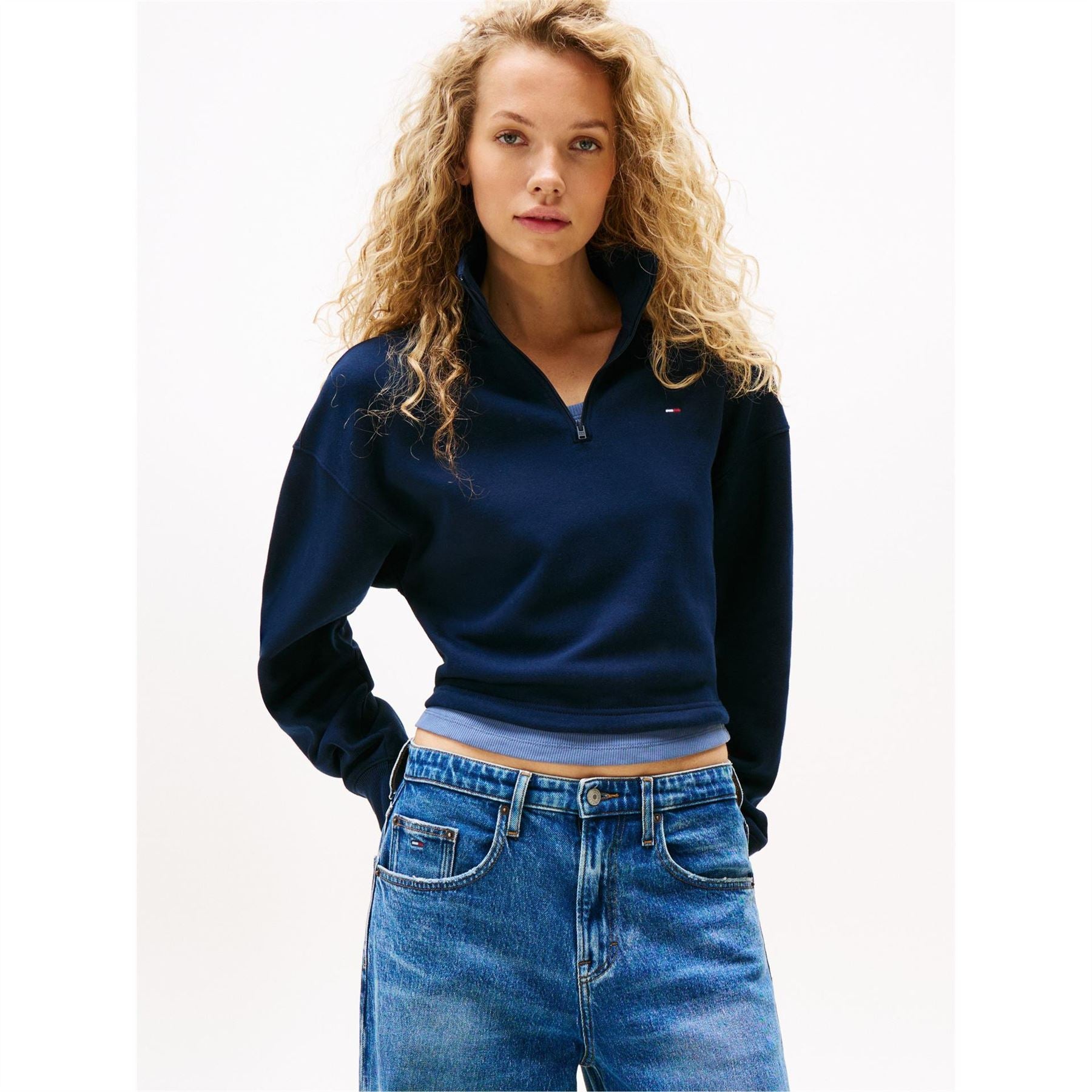 Tommy Jeans Quarter Zip Fleece Pullover