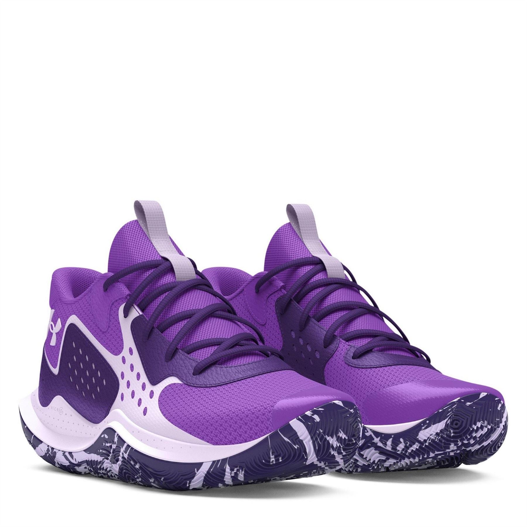 Under Armour Kids Jet 23 Graphic Print Basketball Canvas Low Top Sneakers