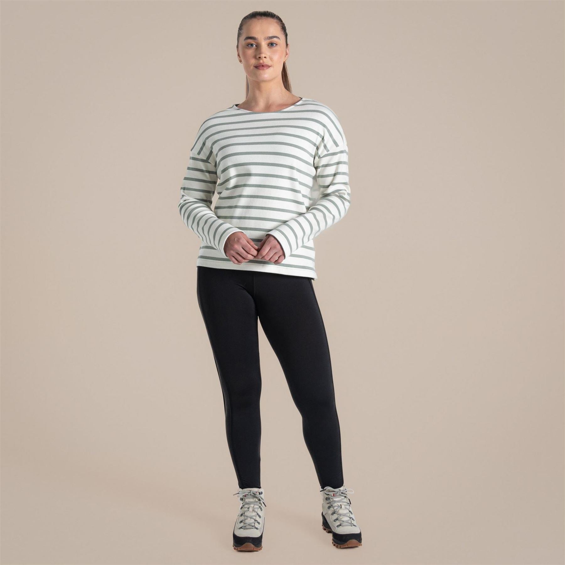 Craghoppers Sinead Boat Neck Long Sleeve Drop Shoulder Jersey Top