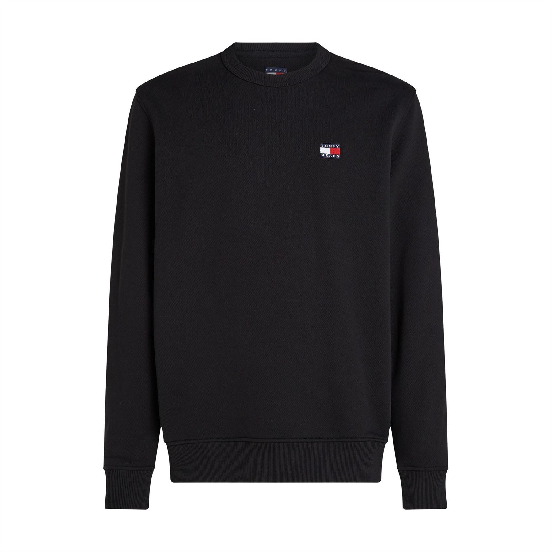 Tommy Jeans TJM Rubber Badge Regular Fit Crew Neck Long Sleeve Sweatshirt