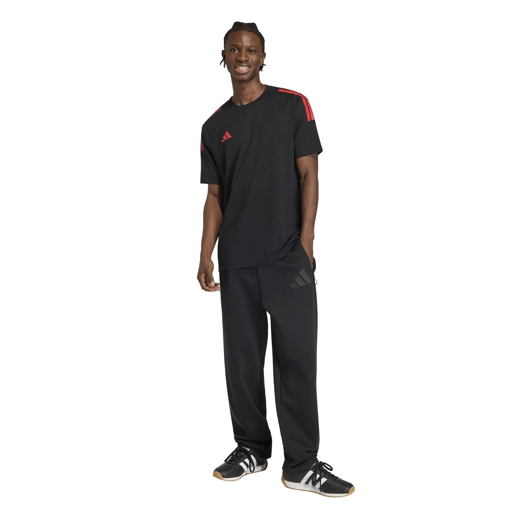 adidas Mens Classic 3 Stripe Sereno T-Shirt
