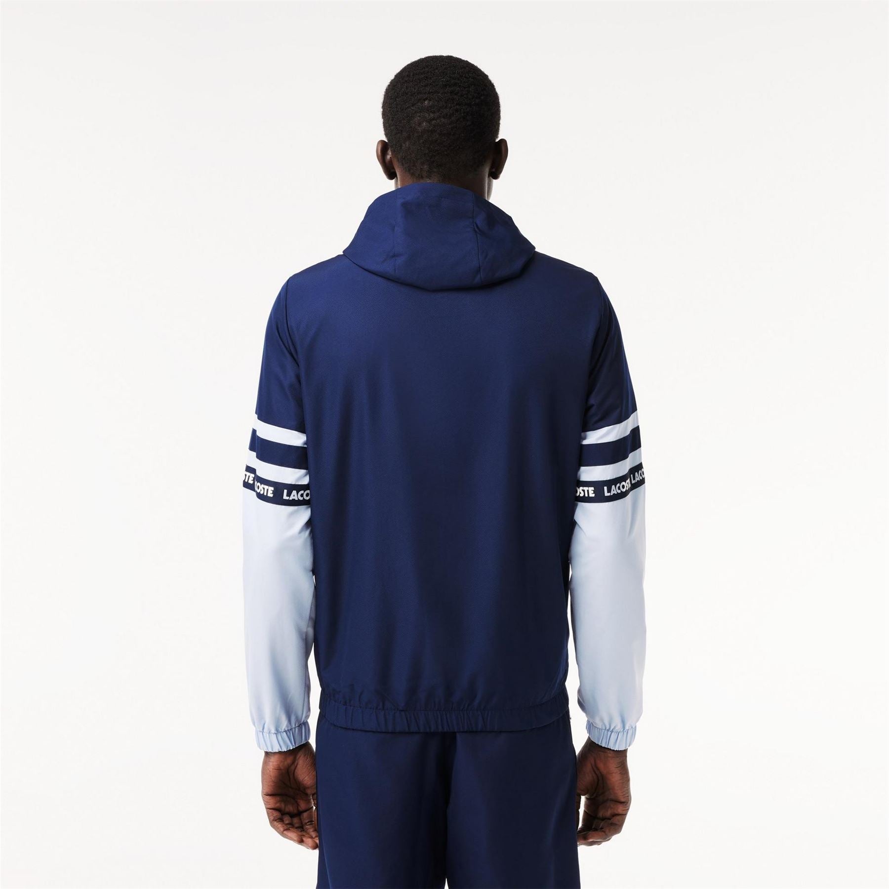 Lacoste Stripe Track Water Repellent Wind Resistant Long Sleeve Softshell Jacket