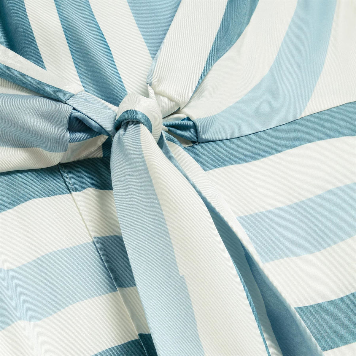 Ted Baker Baker Blue Stripe Tie Front Sleeveless Midi Dress