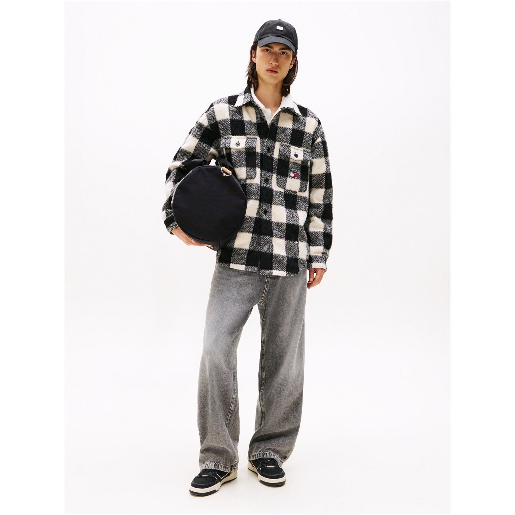 Tommy Jeans Plaid Patterned Chest Pocket Overshirt
