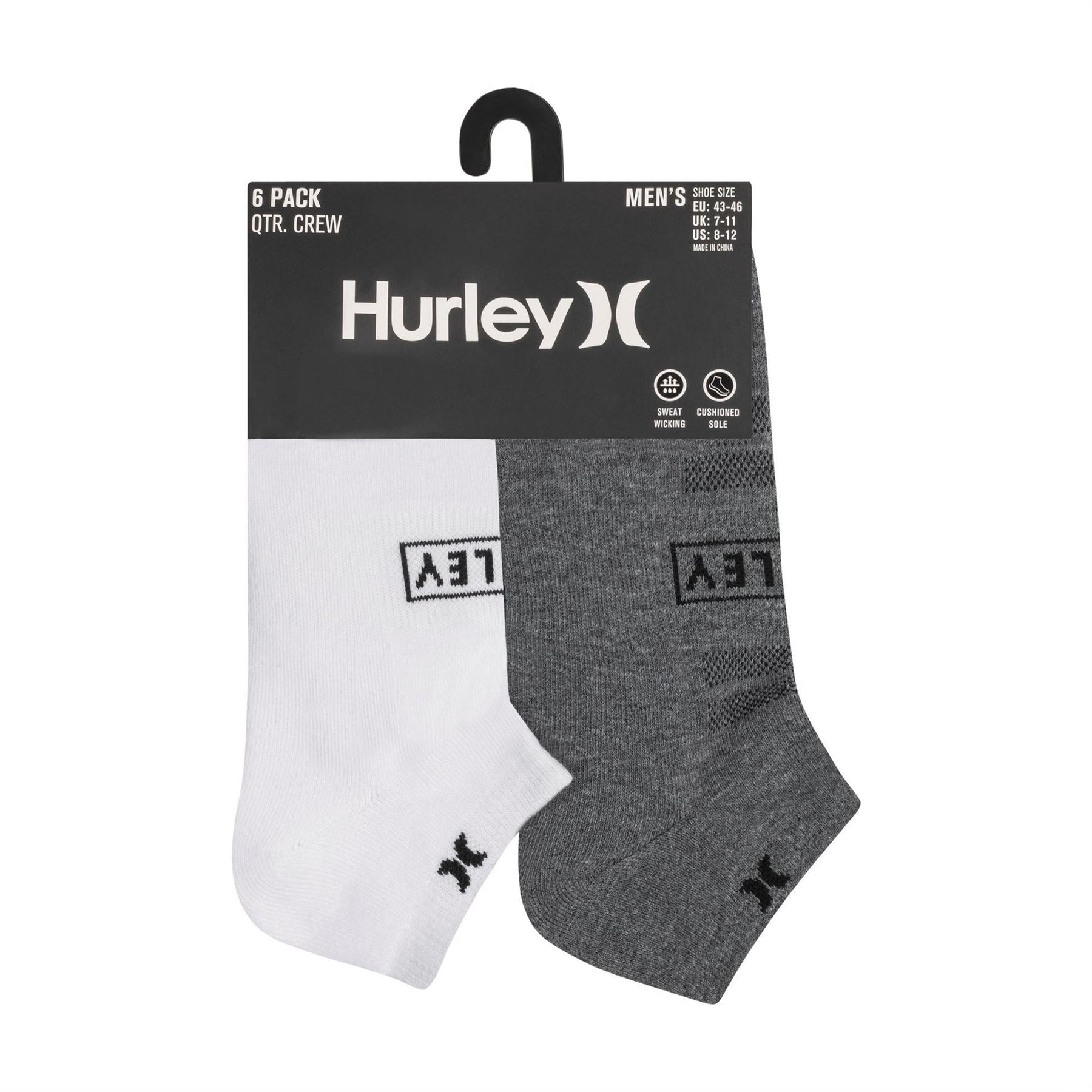 Hurley 6 Pack Ankle Liner Socks