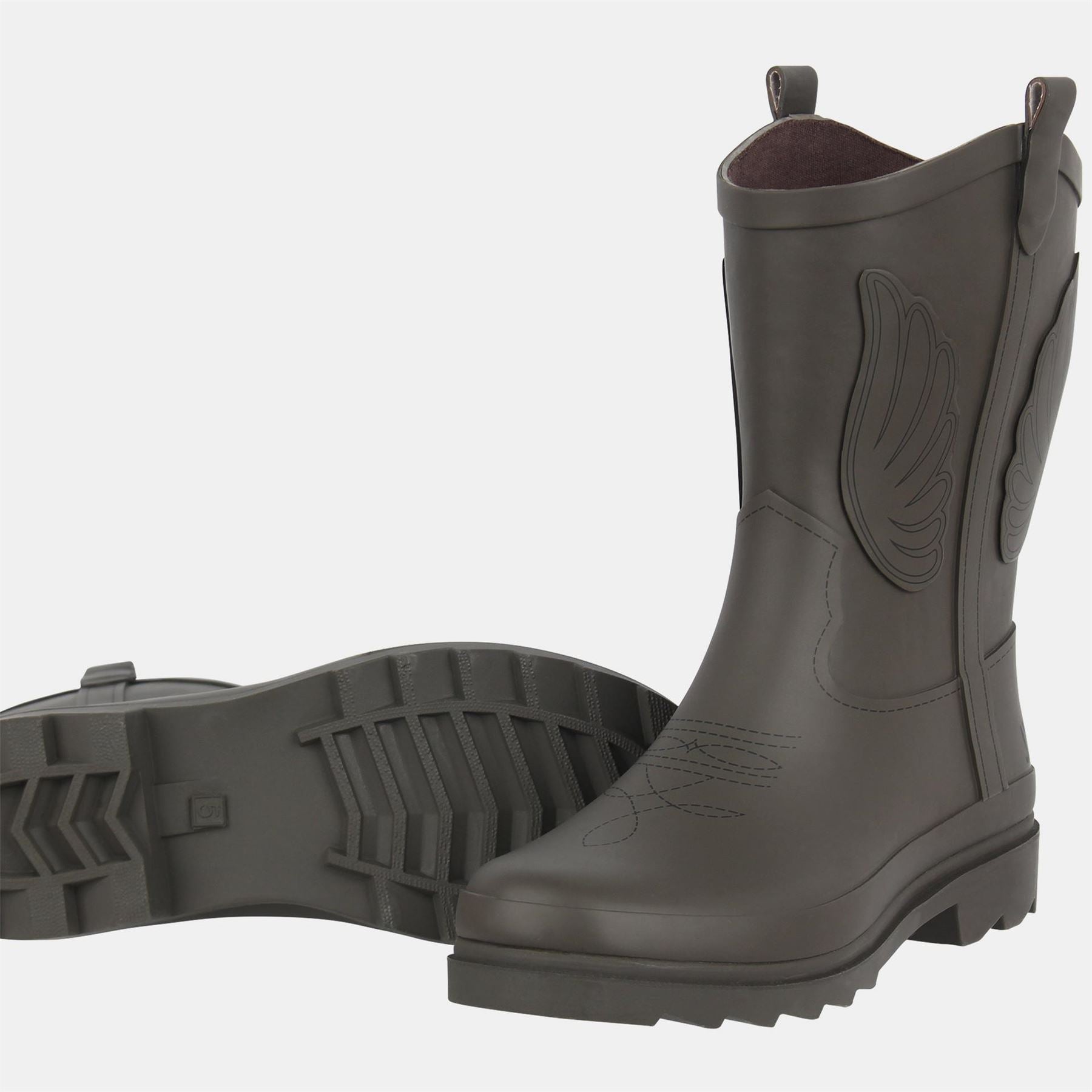Jack Wills Cowboy Wellington Boots with Lug Sole