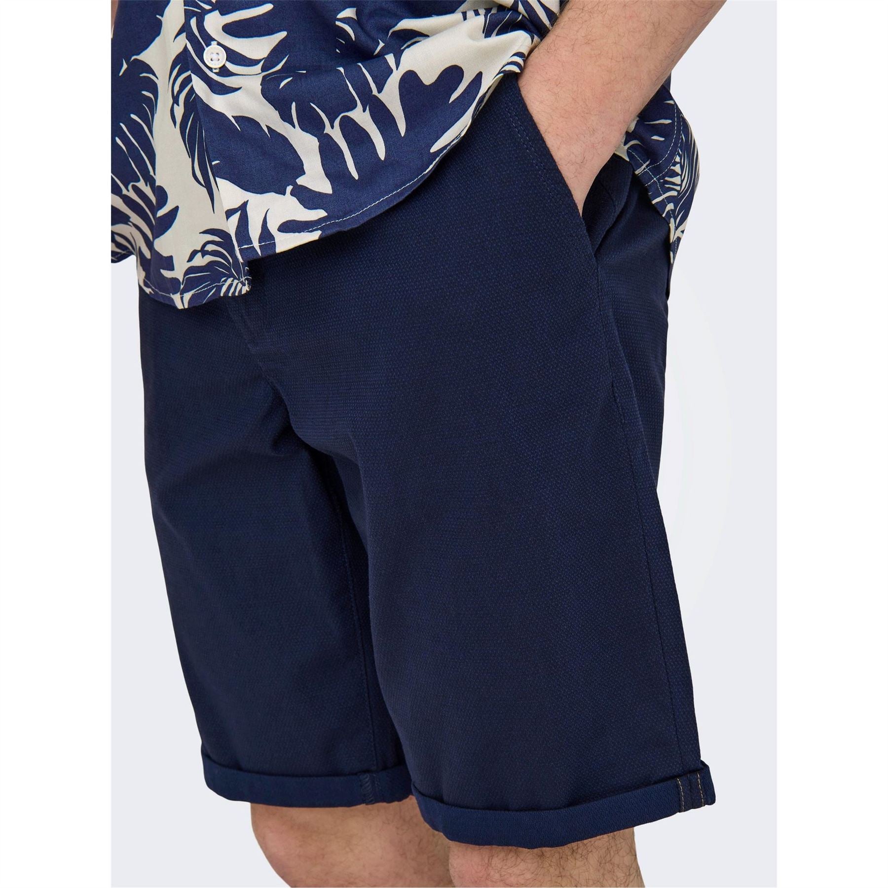 Only Solid Patterned Regular Fit Bermuda Shorts
