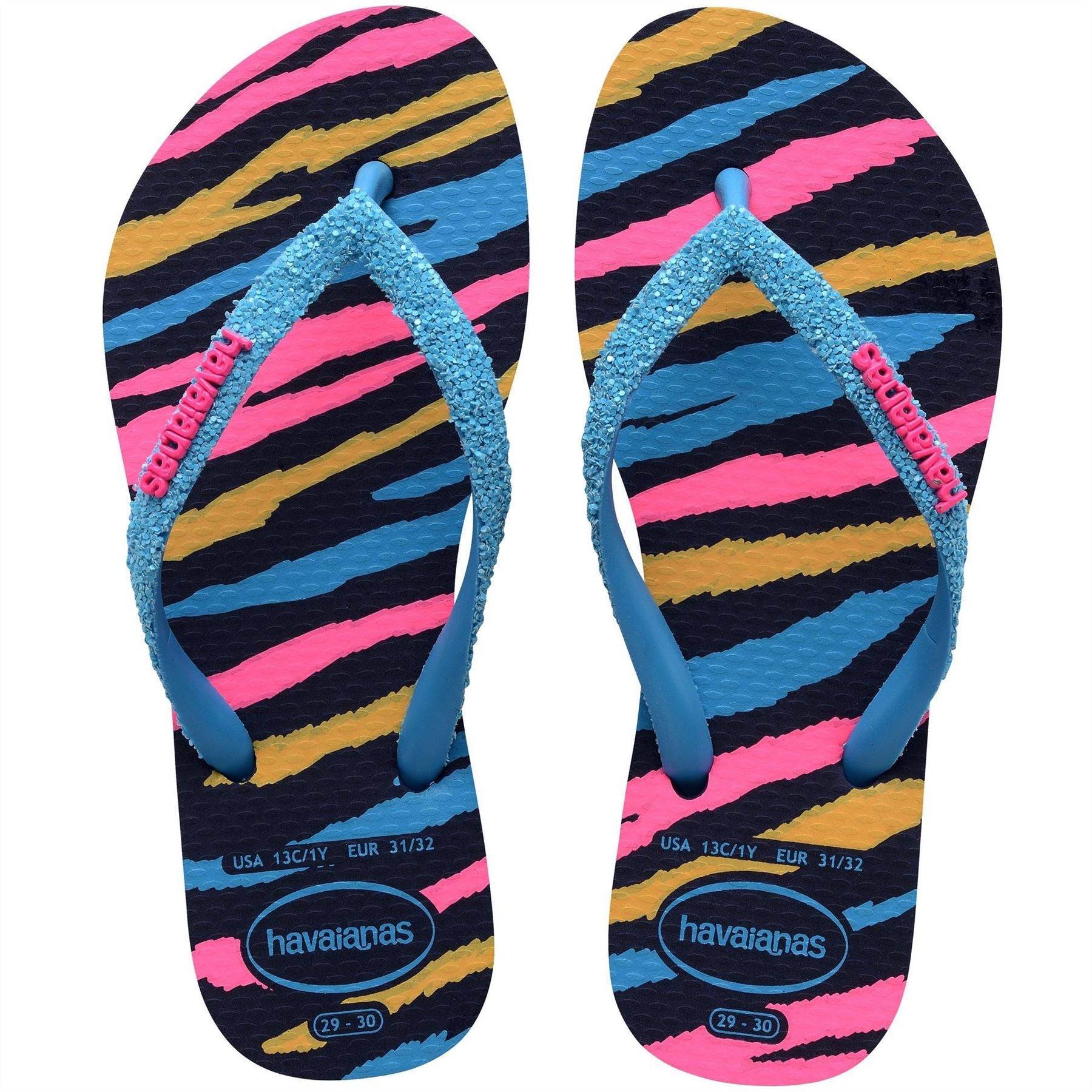 Havaianas Kids Slim Glitter Pink Flip Flops