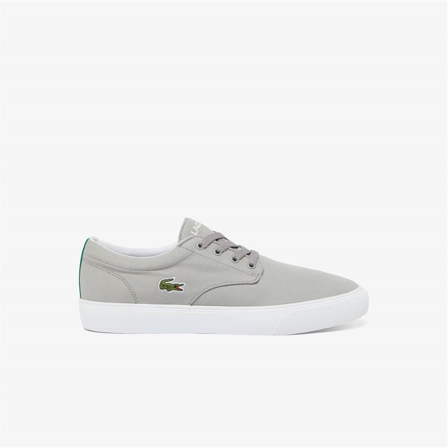 Lacoste Canvas Low Top Crocodile Print Trainers