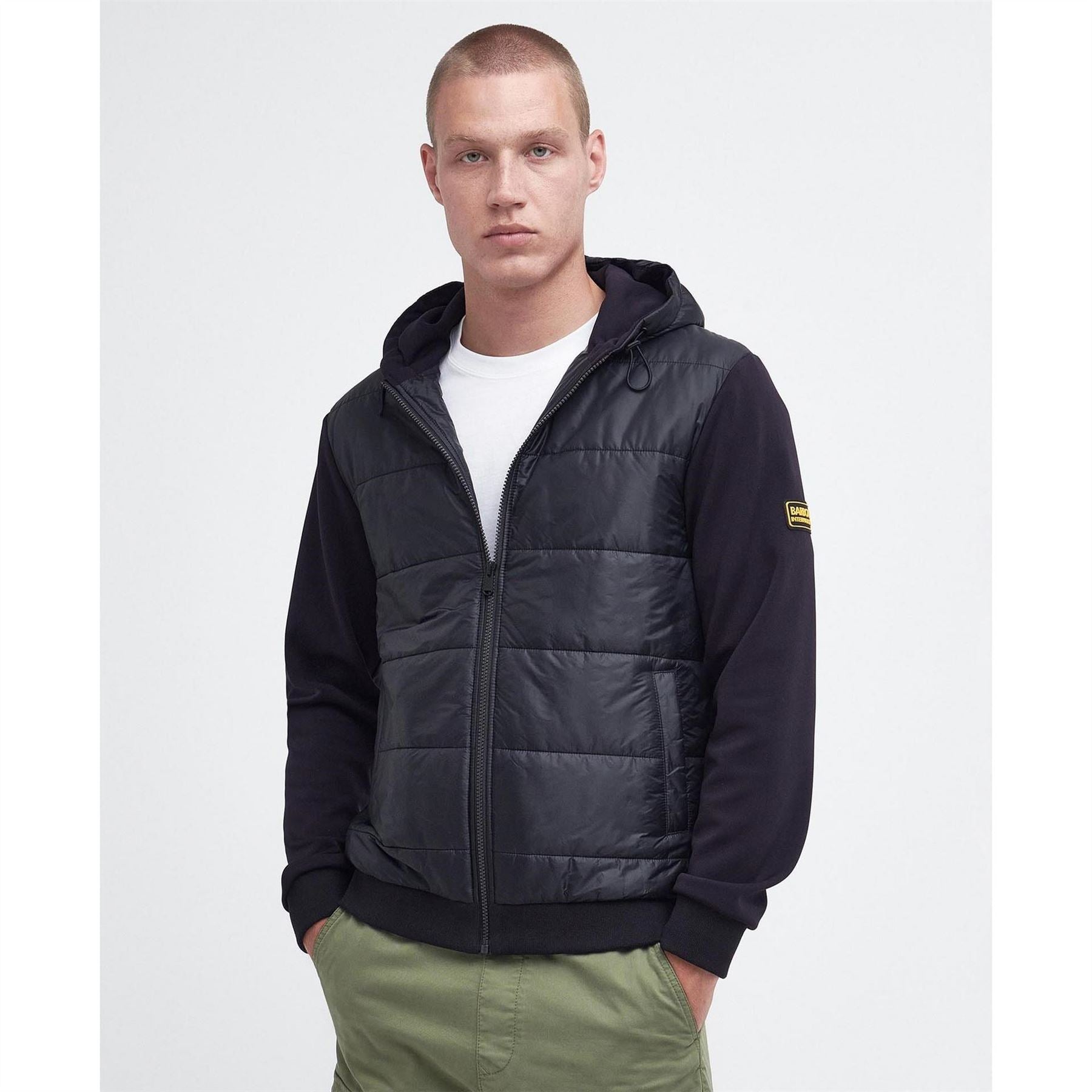 Barbour International Full Zip Quilted Hybrid Jacket