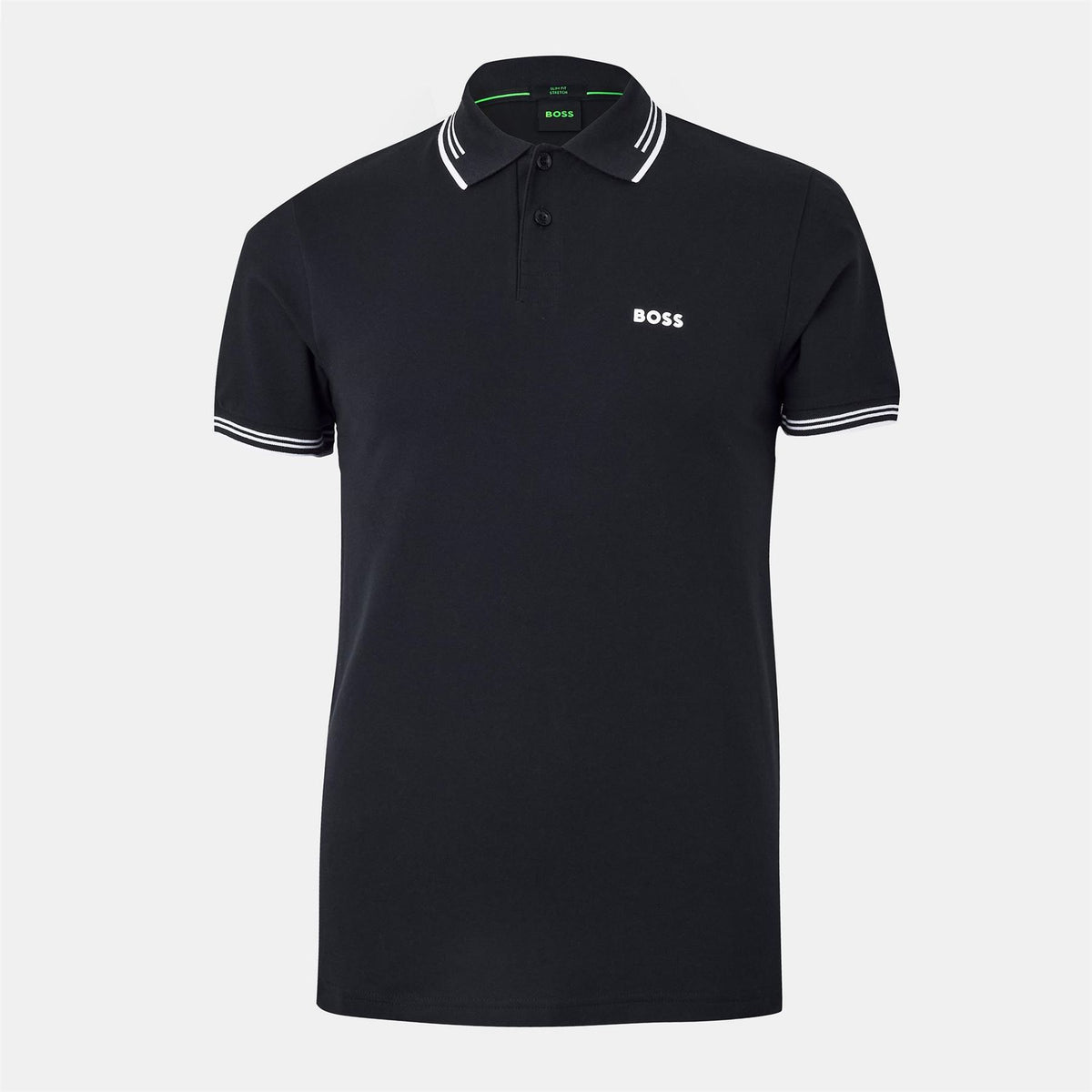 Boss Green Paul Contrast Striped Trim Short Sleeve Polo Shirt