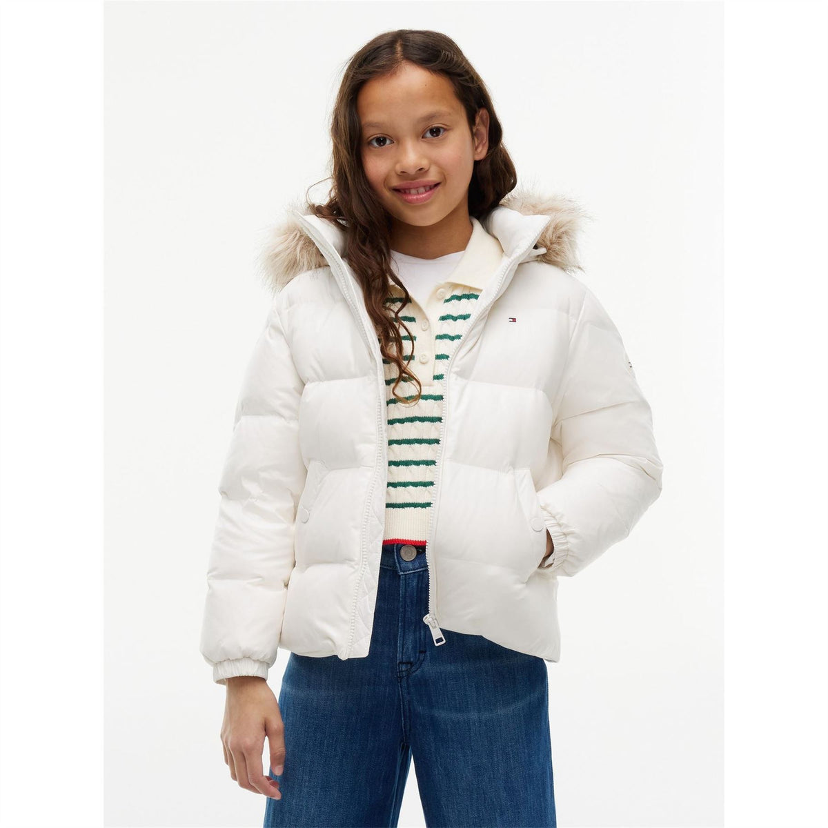 Tommy Hilfiger Essential Duck Down Full Zip Short Puffer Jacket