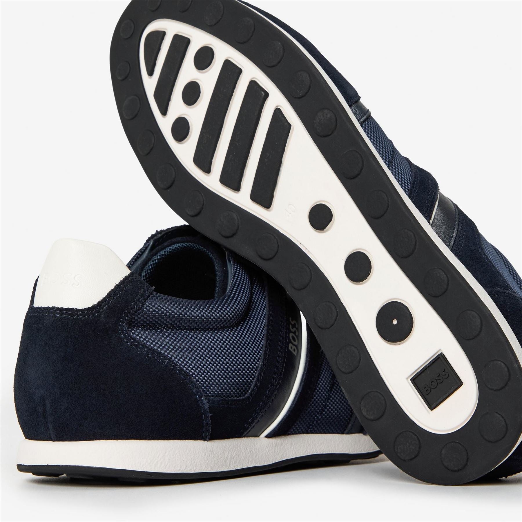 Boss Low Top Round Toe Flat Heel Sneakers