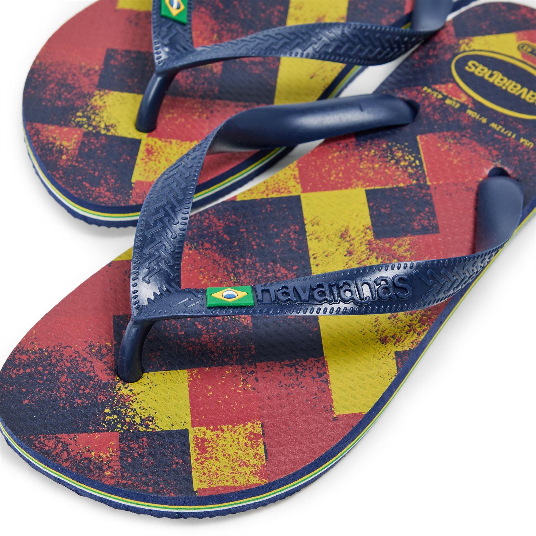 Havaianas Womens Hav. Brasil Fresh Black Black Leaf Flip Flops
