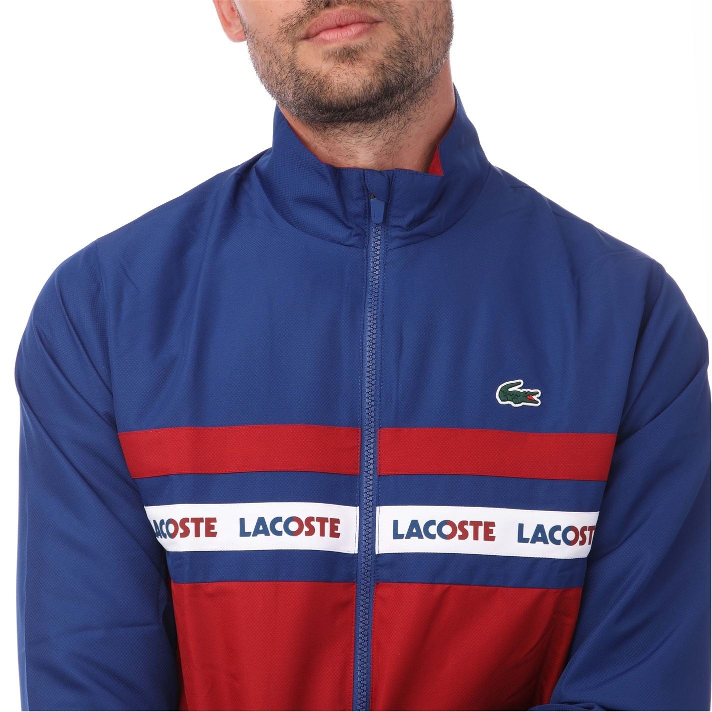 Lacoste Lacoste Lettering Zip Neck Long Sleeve Tracksuit