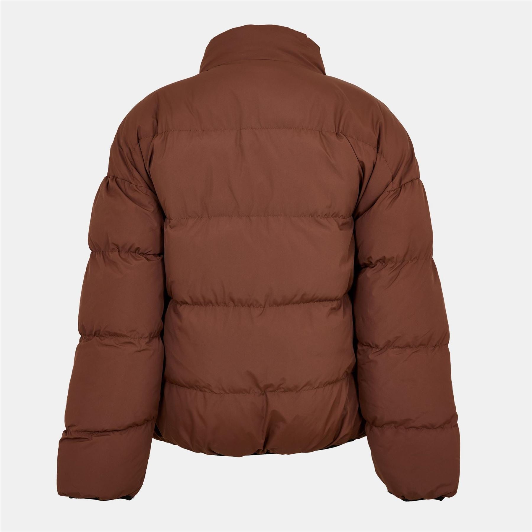 NY Concept Solid Patterned Zipped Pocket Puffer Jacket