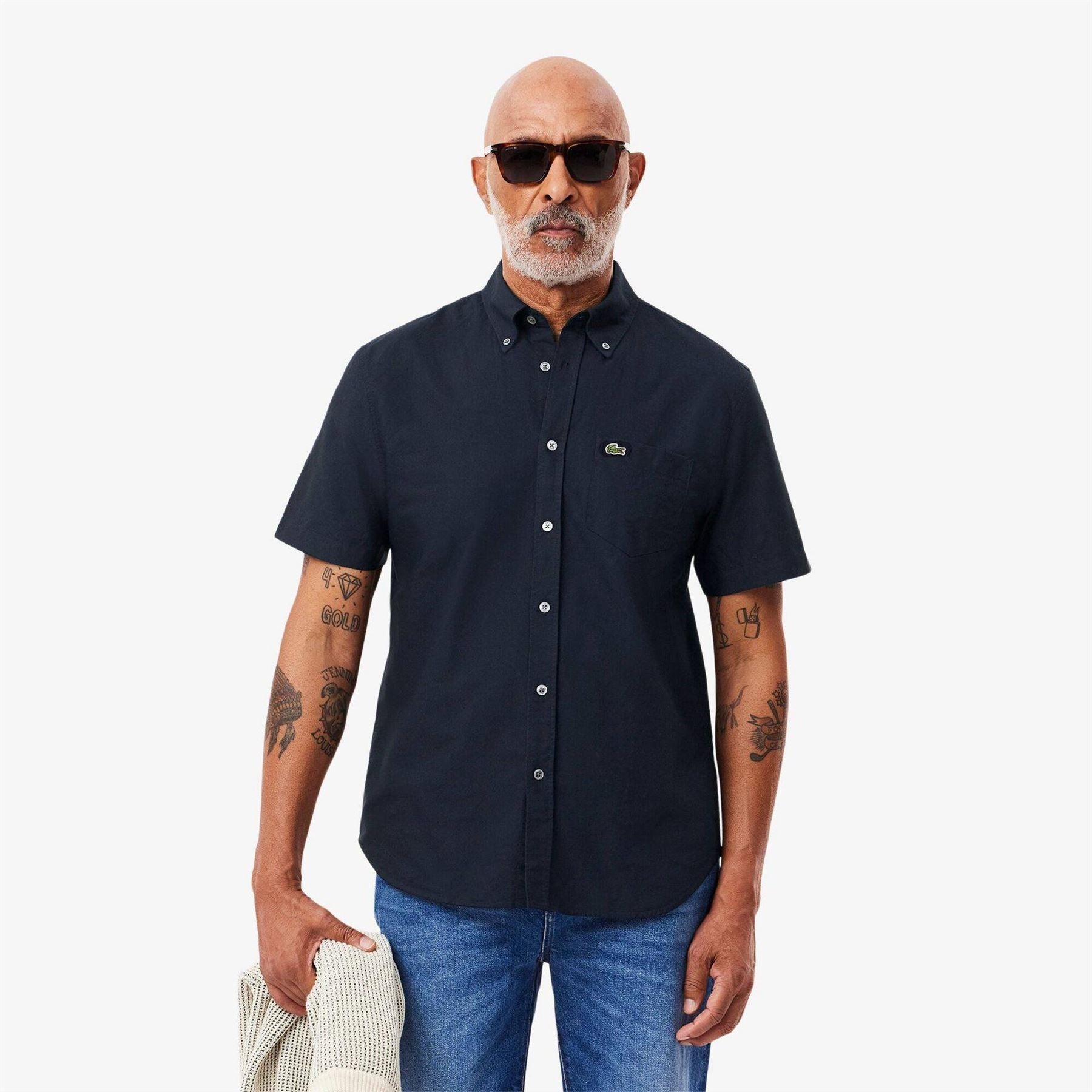 Lacoste Mens Short Sleeve Oxford Shirt