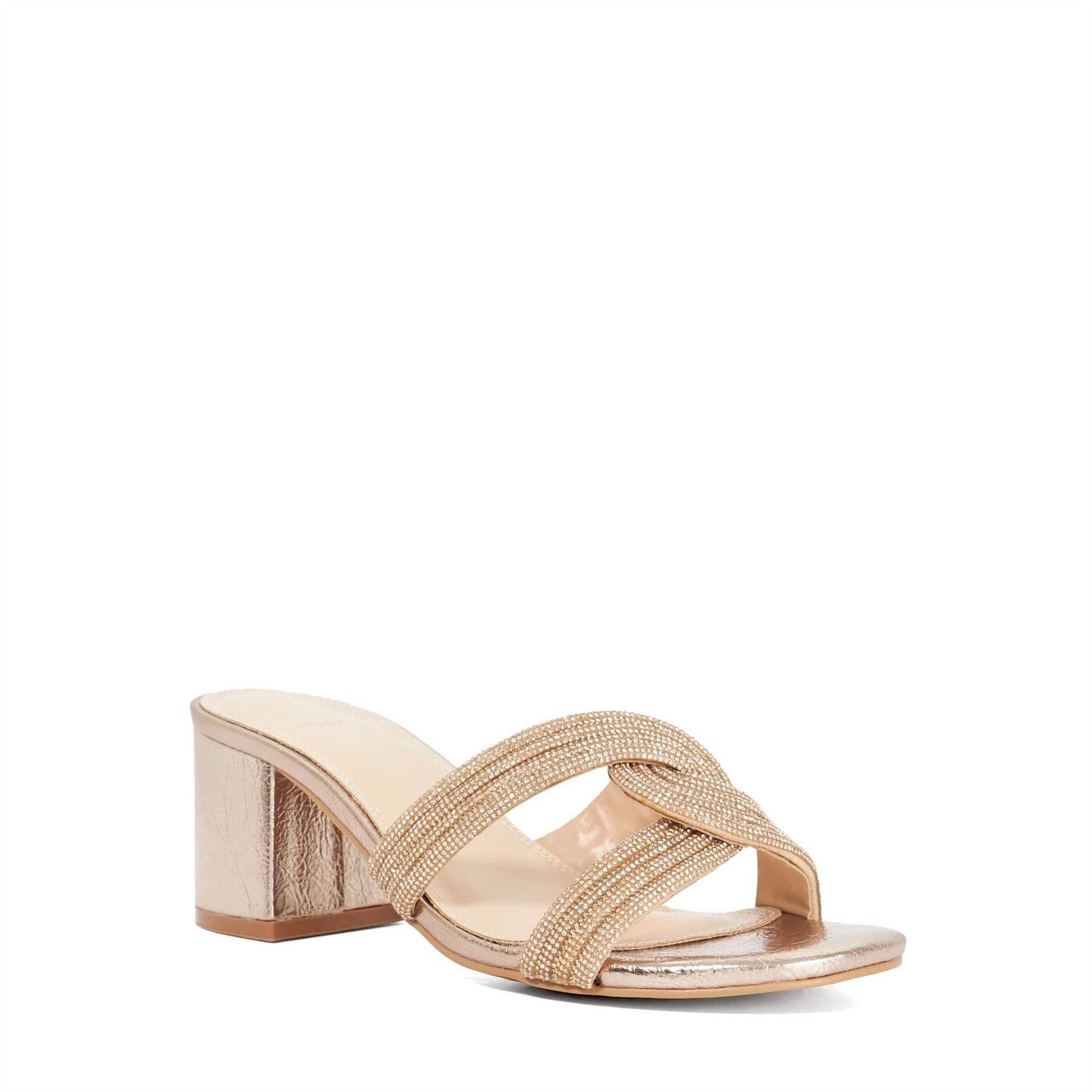 Dune London Open Toe Low Heel Block Heel Mules