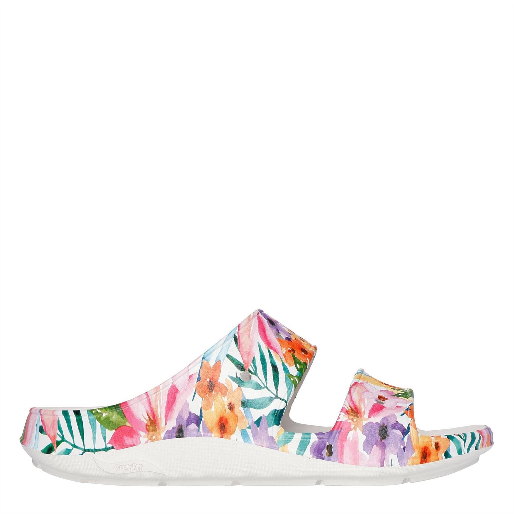 Skechers Archfitwave Closed Toe Leaf Print Shuv Sandals
