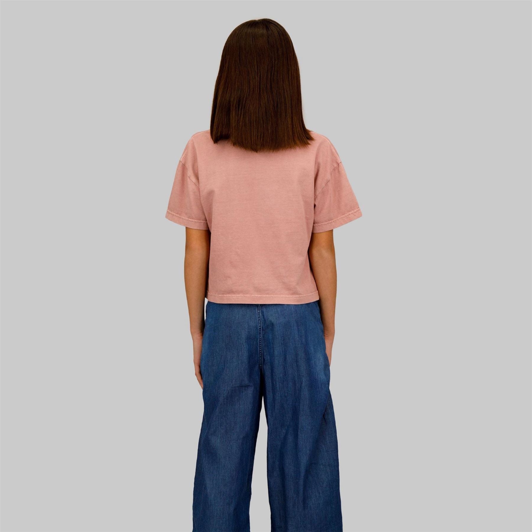 G Star Cropped Crew Neck Lettering T-Shirt