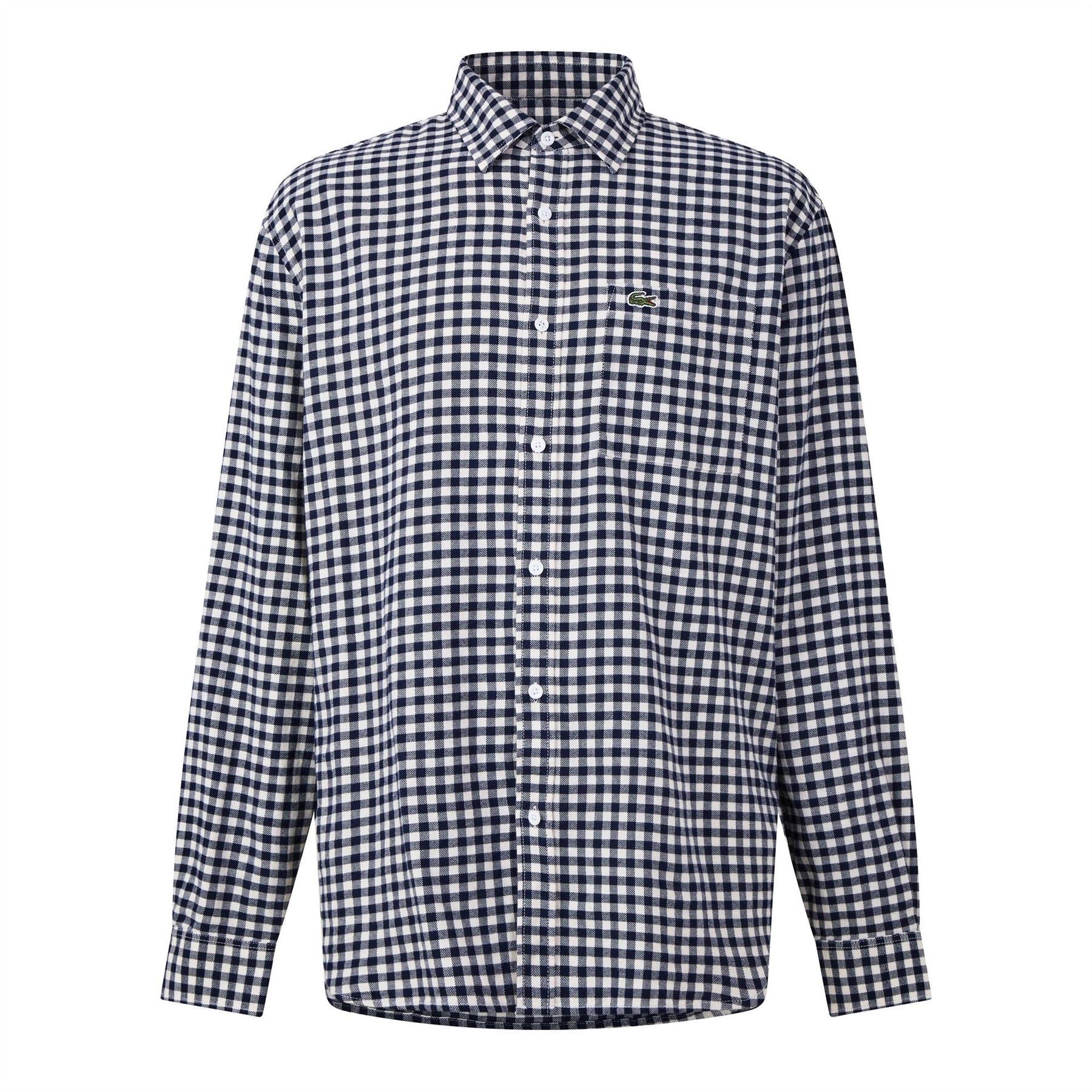 Lacoste Check Cotton Long Sleeve Shirt