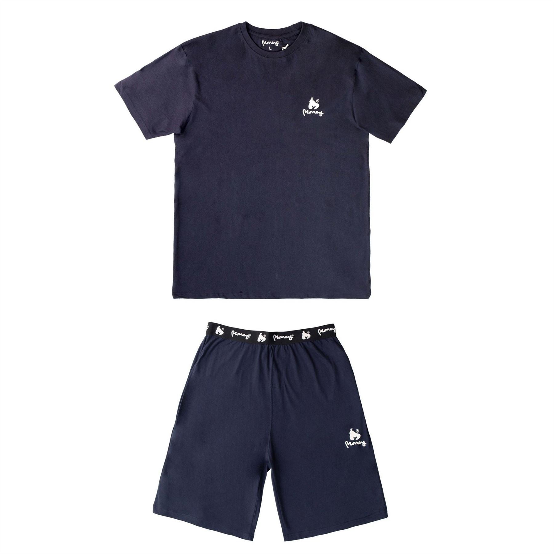 Money Lounger Elasticated Short Twin Set