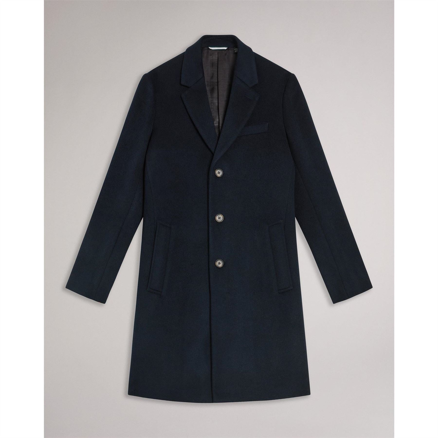 Ted Baker Solid Patterned Over Coat with Flap Pocket