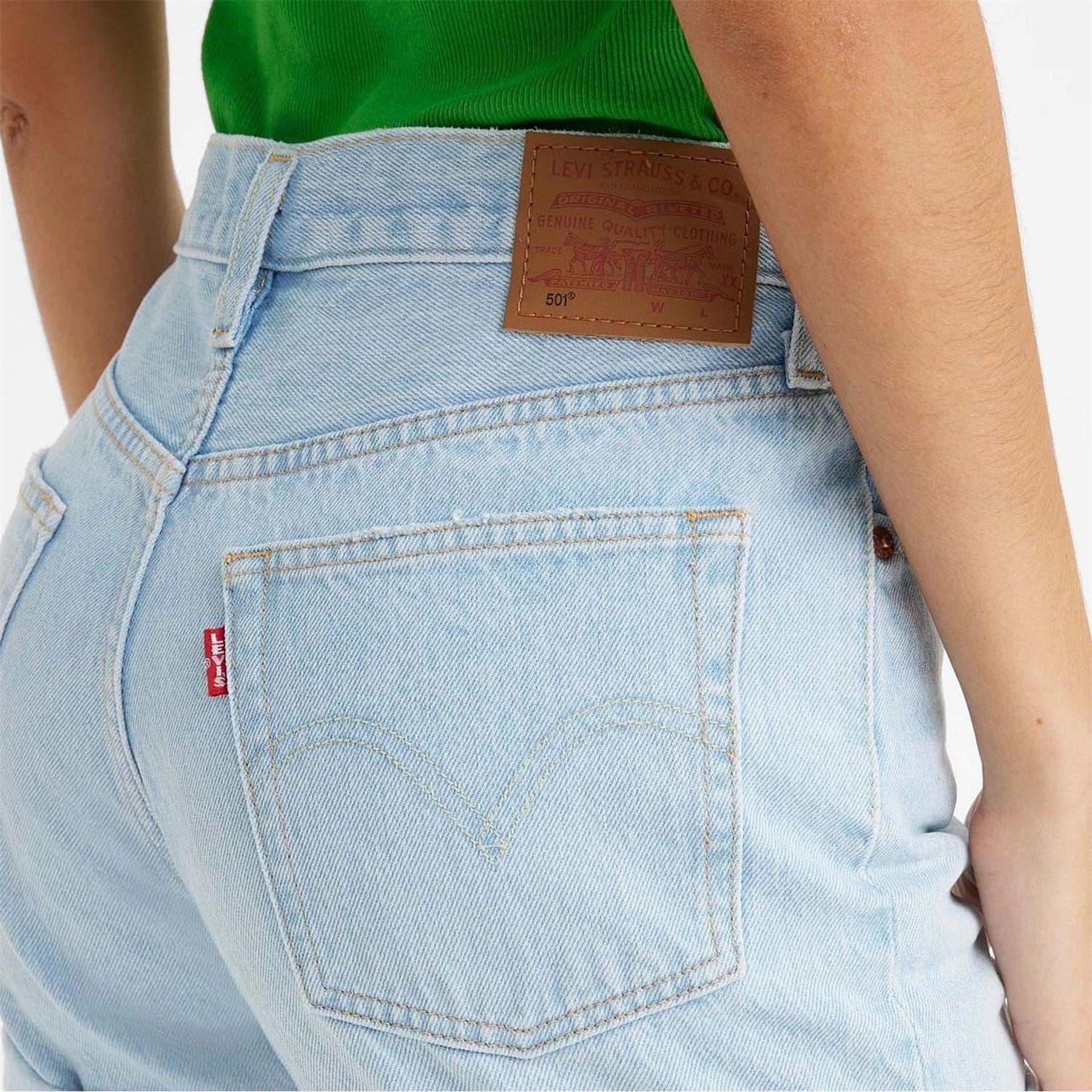 Levis Womens 501 Rolled Short Glaring Tailored