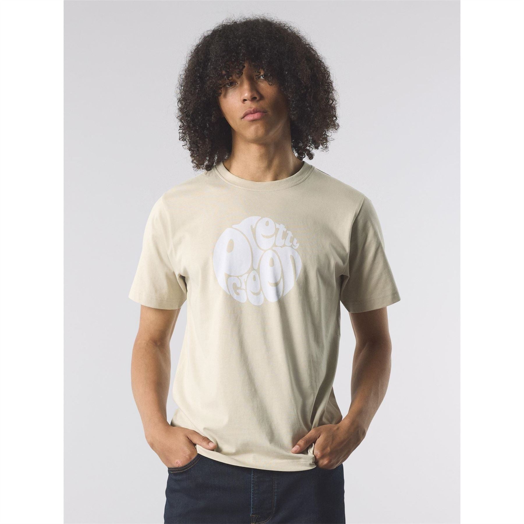 Pretty Green Logo Print Crew Neck Short Sleeve T-Shirt