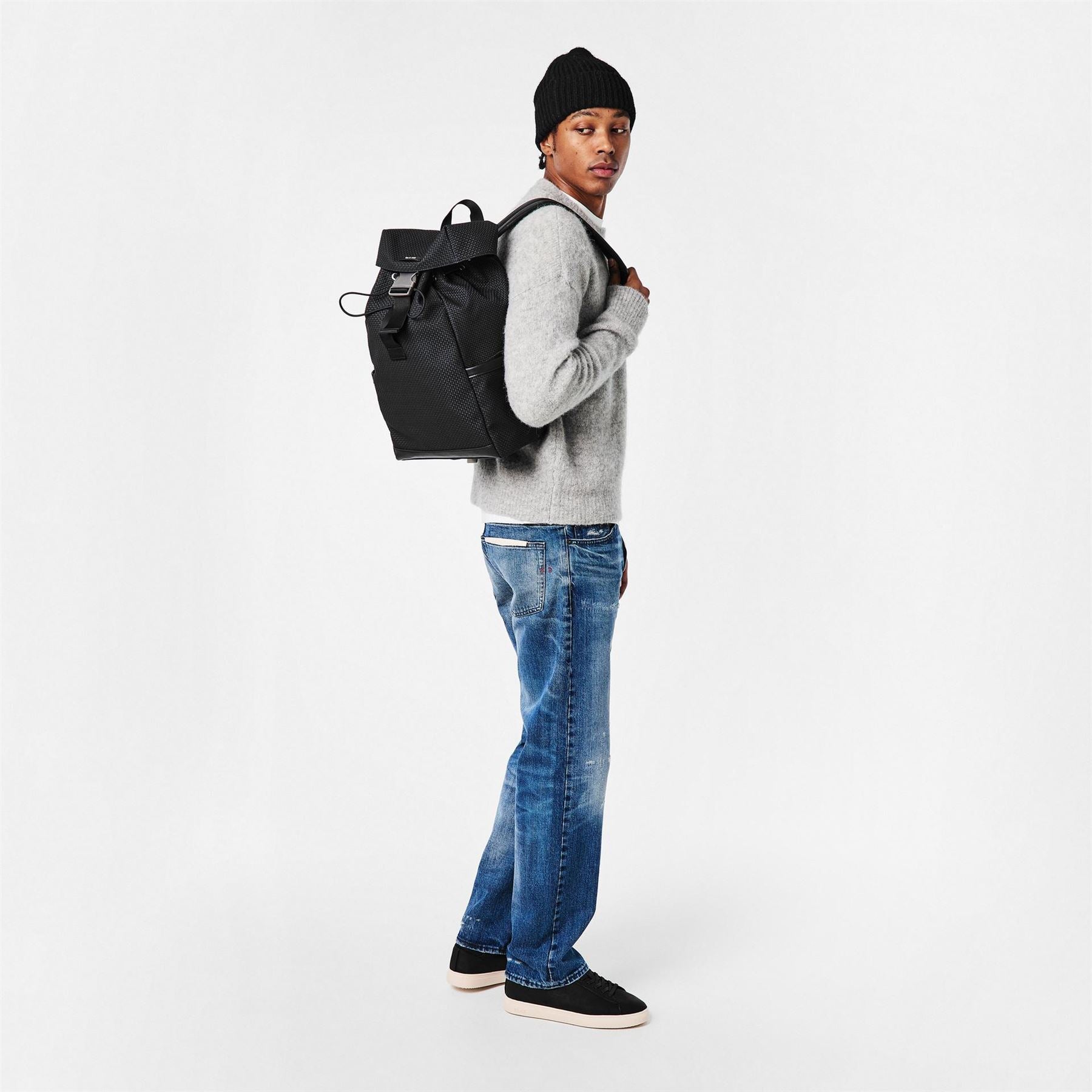 Calvin Klein Woven Flap Backpack