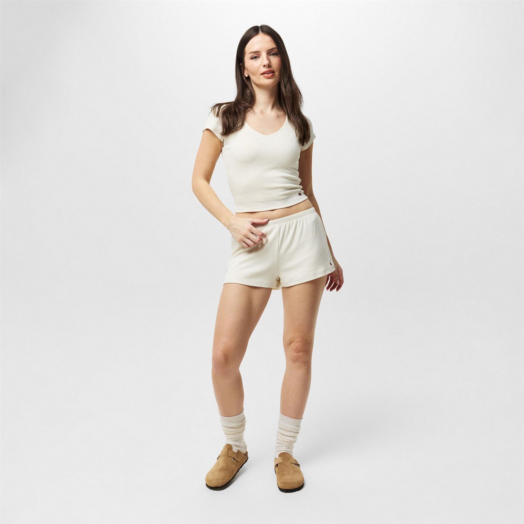Jack Wills Pointelle Fleece Jogger Shorts