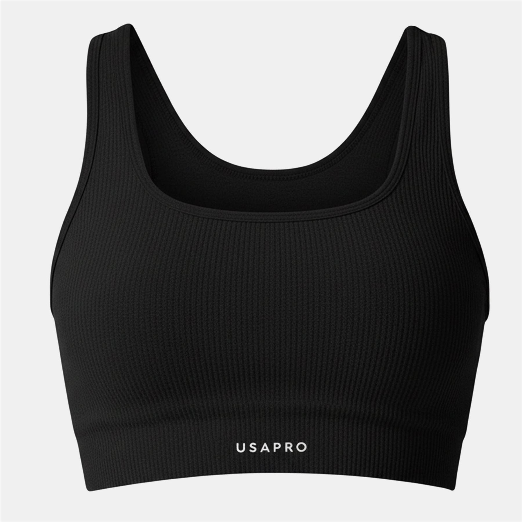 USA Pro Womens Pro Seamless Ribbed Bra
